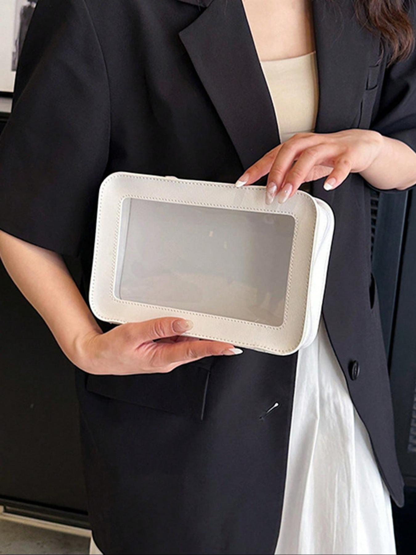 Transparent Mini Makeup Bag, Wallet Style, Waterproof Zipper Pouch, Travel Essential, Student Daily Use, Perfect Gift for Friends, Makeup Organizer Pouch