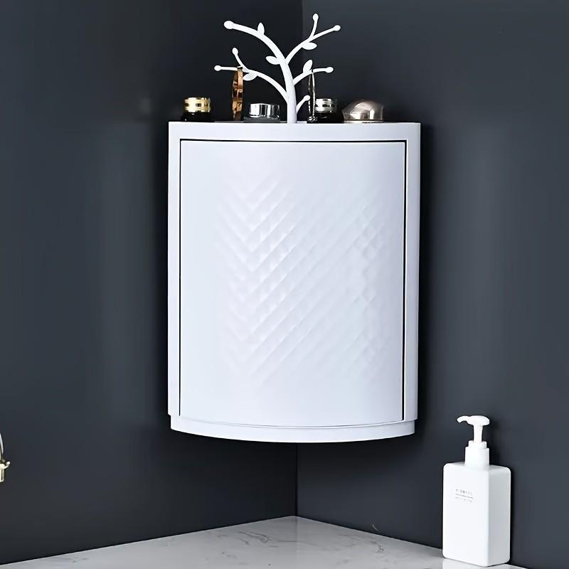 Space-Saving Corner Shelf, Heavy-Duty Stackable Storage Rack for Bathroom Kitchen, Easy Install No Tools, Modern Organizer