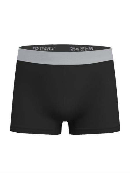 Random Color Men's Graphic Boxer Brief, Casual Comfy Breathable Stretch Boxer Shorts for Daily Wear, Boxers for Men, Mens Underwear for All Seasons, Undergarments, Basic Boxer Briefs