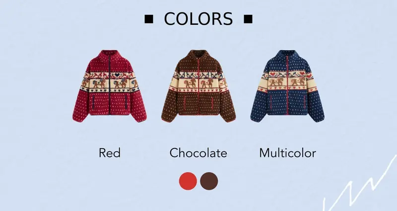 Cider Fleece Collar Graphic Jacket