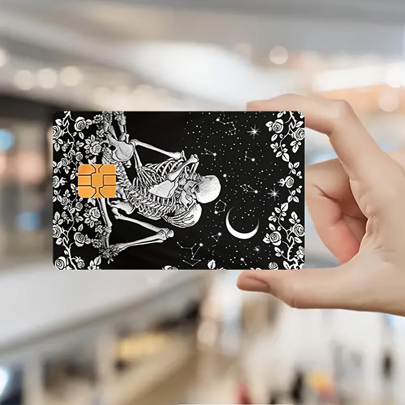 Kissing Couple Skull Stickers for EBT, Transportation, Keys, Credit Cards, Debit Cards, Bank Cards, Bubble-Free, High-Quality, Suitable for Small Chip Cards