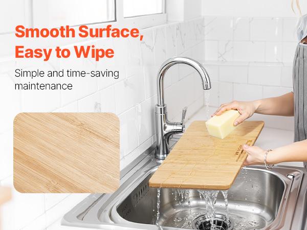 VEVOR Appliance Slider, Small 10.5x 13-inch, Rolling Sliding Tray with Rubber Wheels Hollow Handle, Easy to Clean, Appliance Rolling Tray for Coffee Maker, Kitchen Countertop, Natural Wood