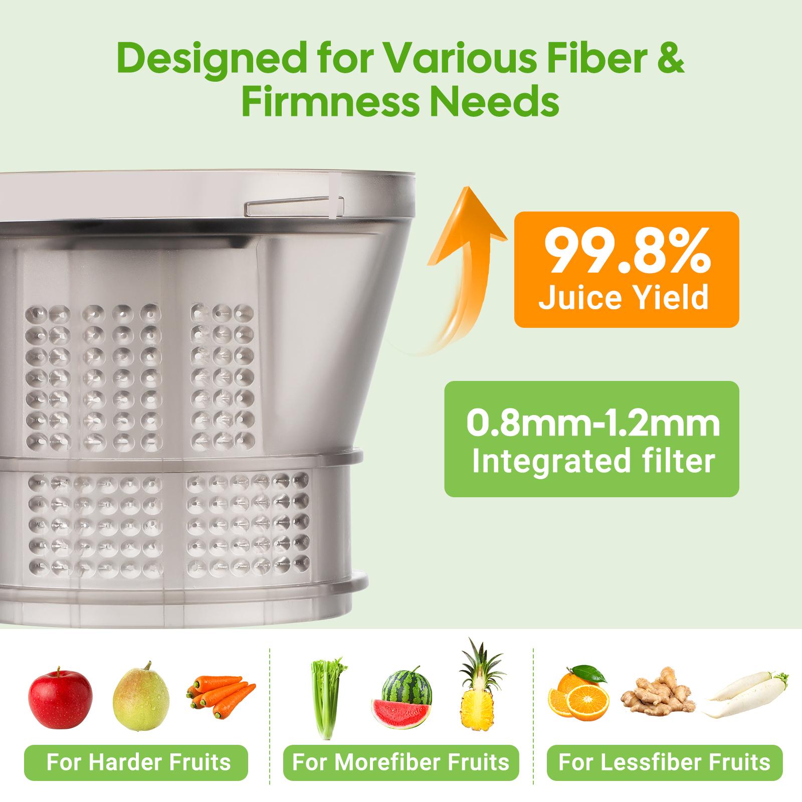 INKBIRD Compact Electric Slow Juicer, Cold Press Juicer, Accommodates Whole Fruits and Vegetables, Easy to Clean, High Juice Yield (Black) TikTokShopHolidayHaul Smoothie Blender