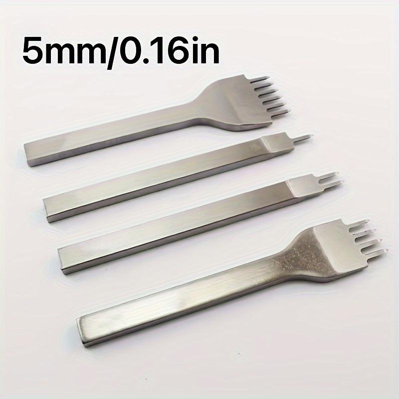 [Stainless Steel Punch Set] 4pcs Stainless Steel Leathercraft Punch Set - 1/2", 4", & 6" Hole Sizes for DIY Diamond Lace, Shoes & Crafts