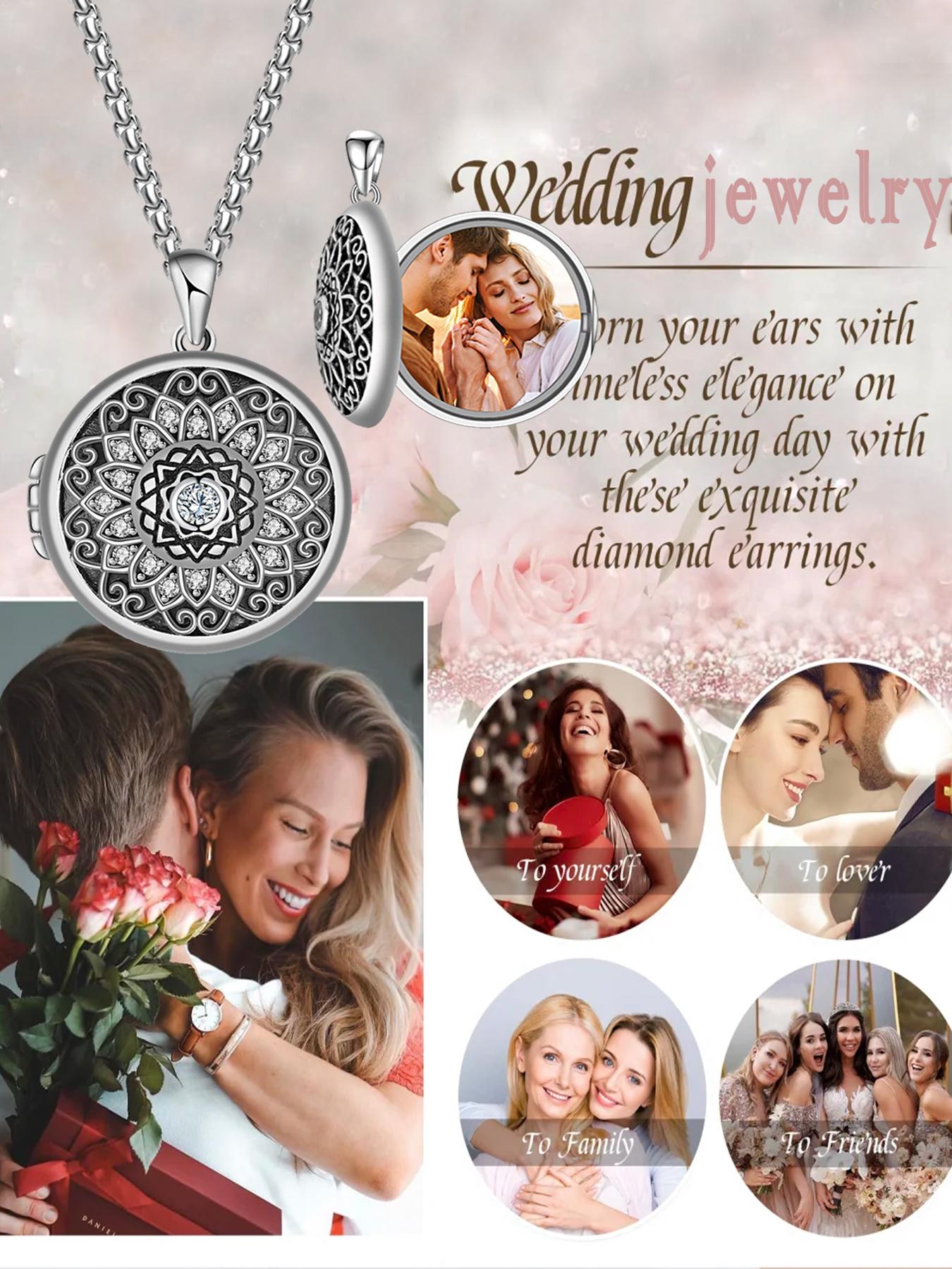 Celtic Locket Necklace Vintage Copper Locket Pendant, Memorial Album Chain, Ideal Gift for Wife Girlfriend, All Seasons