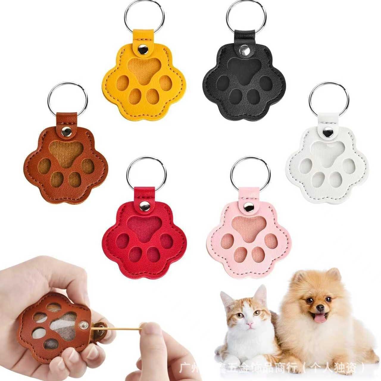 Pet Hair Storage Keychain, Paw Shaped Fur Keepsake, Dog Cat Hair Collector, Commemorative Gift for Pet Enthusiasts, Unique Souvenir