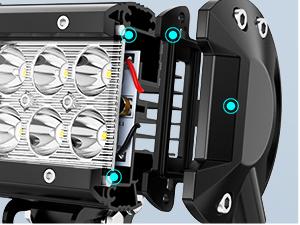 Nilight - ZH084 LED Light Bar 12Inch 72W Spot Flood Combo LED Off Road Lights 12V 5Pin Rocker Switch Wiring Harness Kit- One Lead lightbars ledbarlight lightbar truck led