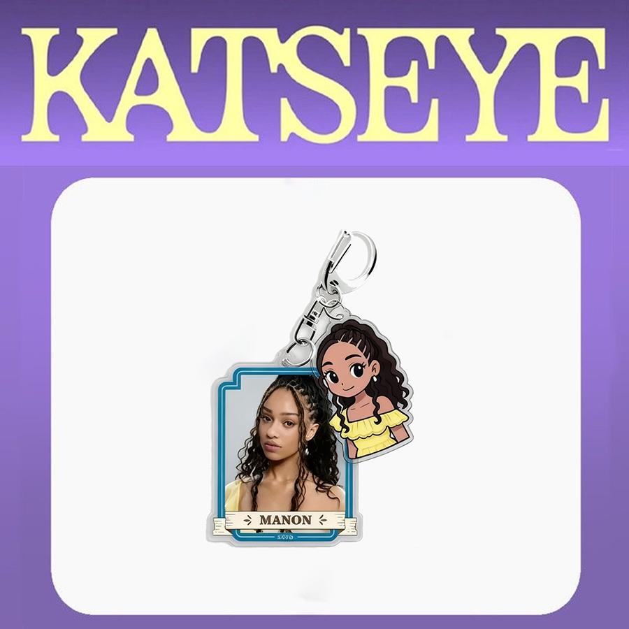 1 piece KATSEYE EYEKONS <GAbriela><Gnarly><Touch> Keychain, pendant, suitable for clothing, bags, car keys, creative and cute party decoration, Christmas gift, Valentine's Day, birthday celeb, Keychain Kawaii, Trendy Cute Keychain
