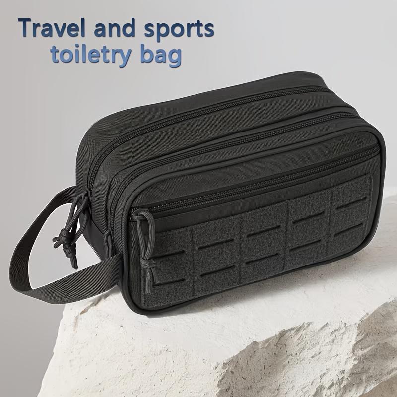 High Density Multifunctional Storage Pouch, Large Capacity Molle Gym Toiletry Bag with Waterproof Compartments for Business Travel, Camping & Outdoor Activities