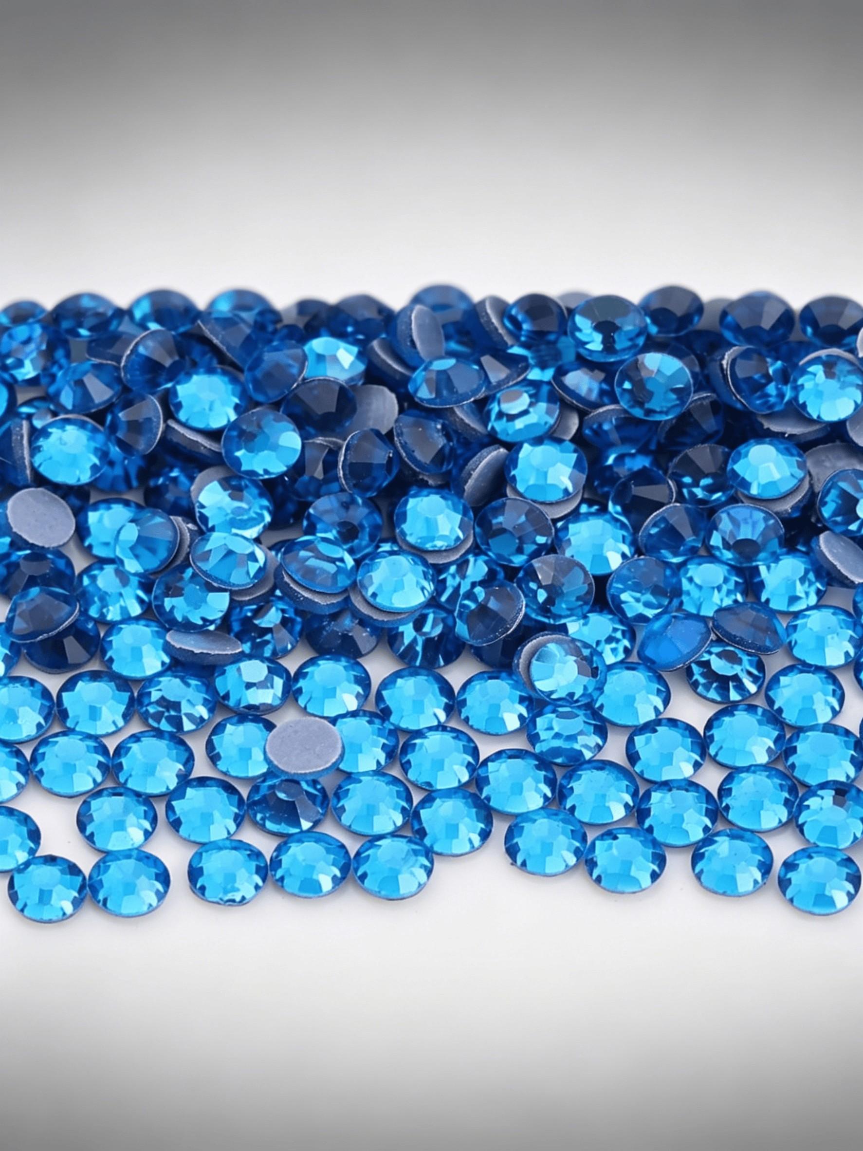 2880pcs Transparent Cape Blue Hot Pressed Glass Rhinestones, DIY Jewelry Accessories, Perfect for Creative Designers, All Seasons