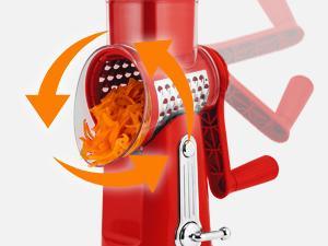 Susteas 5-in-1 Rotary Cheese & Veggie Grater – Suction Base, Retro Green Mandoline for Easy Shredding & Slicing (Dishwasher Safe) Kitchen Utensils Ergonomic with