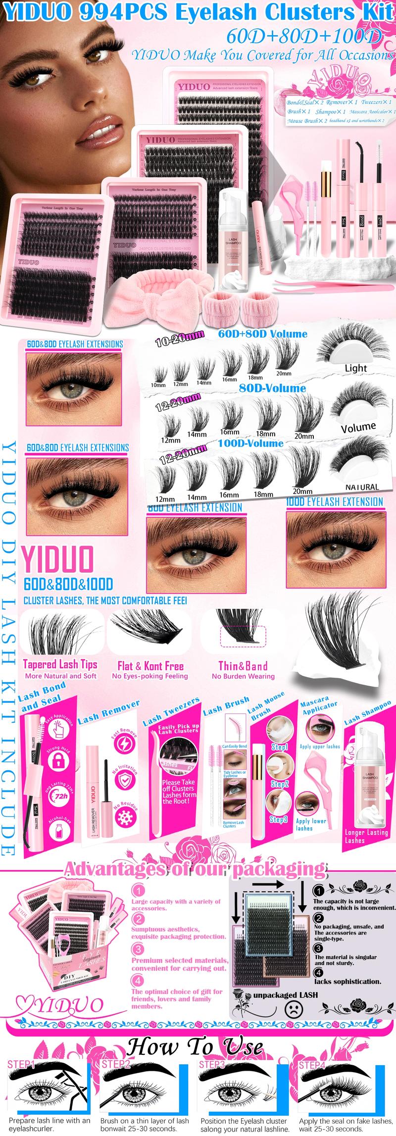 Mixed Length Individual False Eyelashes Kit, DIY Eyelash Extensions, Natural-Looking Eyelash Extensions with Accessories, Self-Grafting Curling Lashes for Women, Makeup Products #TOP PICKS Mixed Length Individual False Eyelashes Kit, DIY Eyelash Extensions, Natural-Looking Eyelash Extensions with Accessories, Self-Grafting Curling Lashes for Women, Makeup Products #TOP PICKS