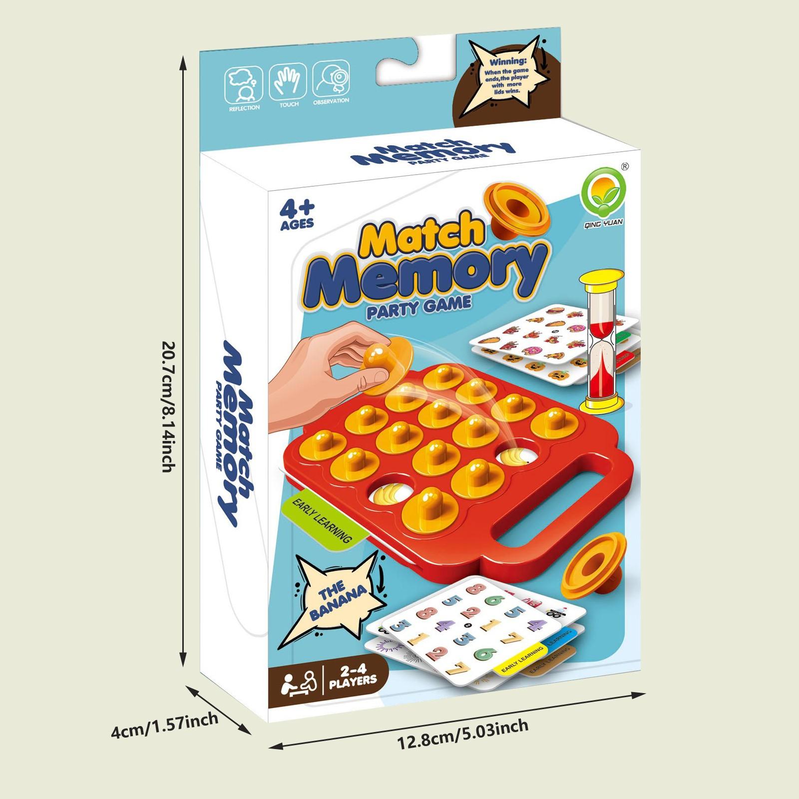 Table Flip Chess Memory Training Game, Interactive Two-Person Board Game, Pair Card Educational Toy, Suitable for 2-4 People