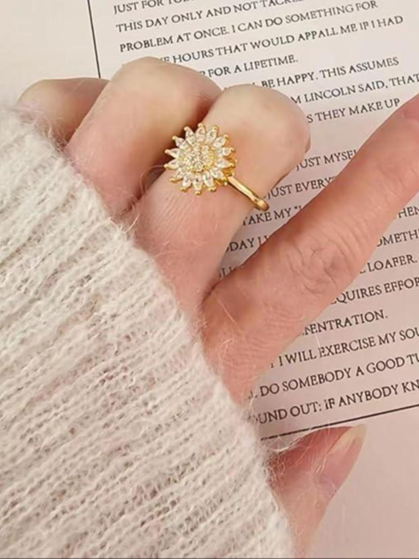 2026 Sunflower Series Adjustable Open Ring, Durable Non-Fading Design, Versatile Jewelry for All Occasions, Trendy Accessory for Women