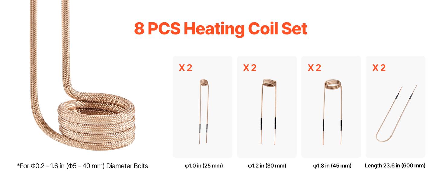 VEVOR Induction Heater Bolt Removal, 1100W 110V Magnetic Induction Heater Kit, Handheld Nut Buster Tool, Mini Heating Machine for Rusty Screw Removing, Car Garage Repairing Tools with 8 Coil and Box