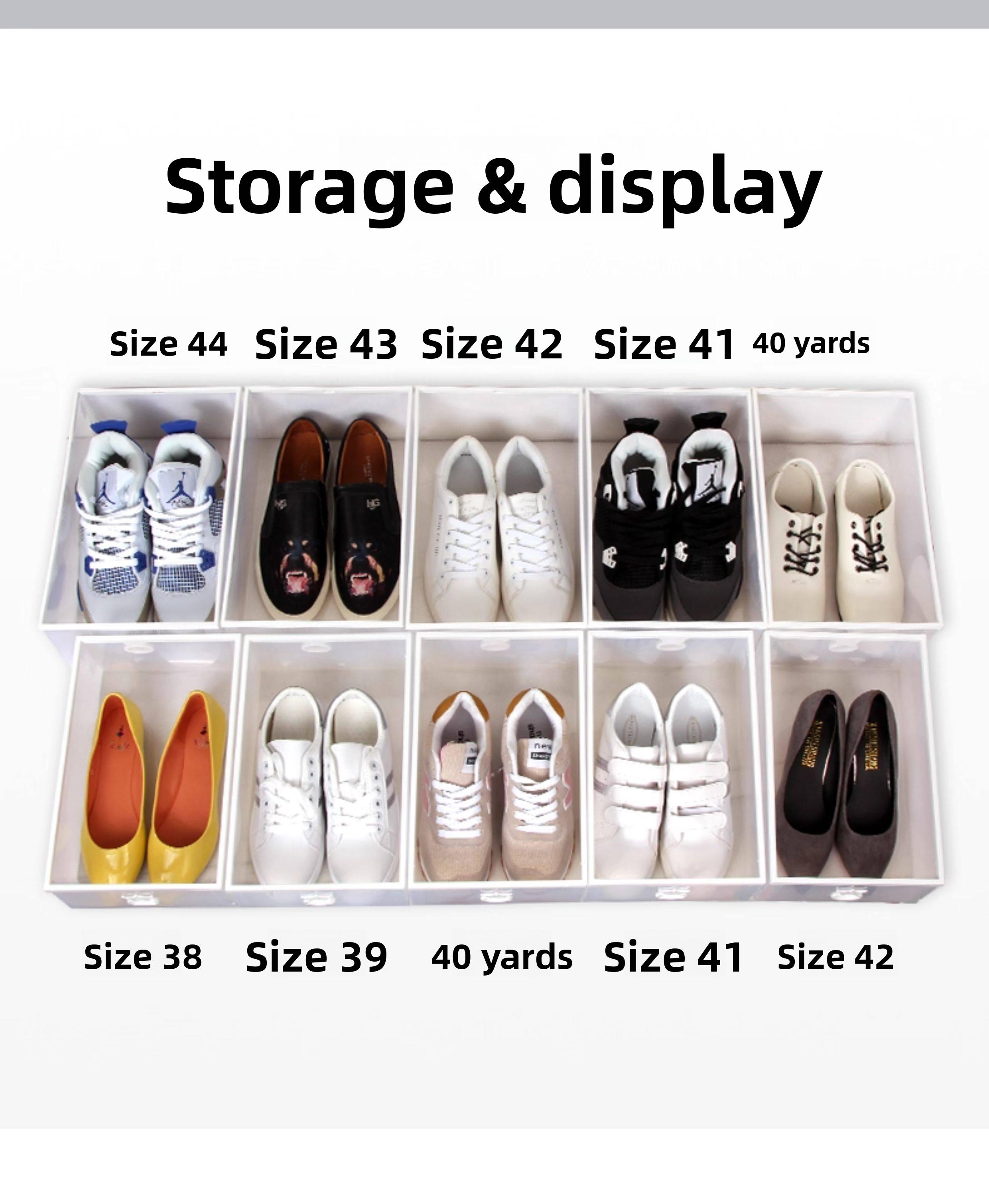 2026 10/20 piece large-capacity transparent shoe box stackable shoe rack, crown handle dustproof and antioxidant, space-saving vertical design, suitable for family dormitories, suitable for sports shoes and boots