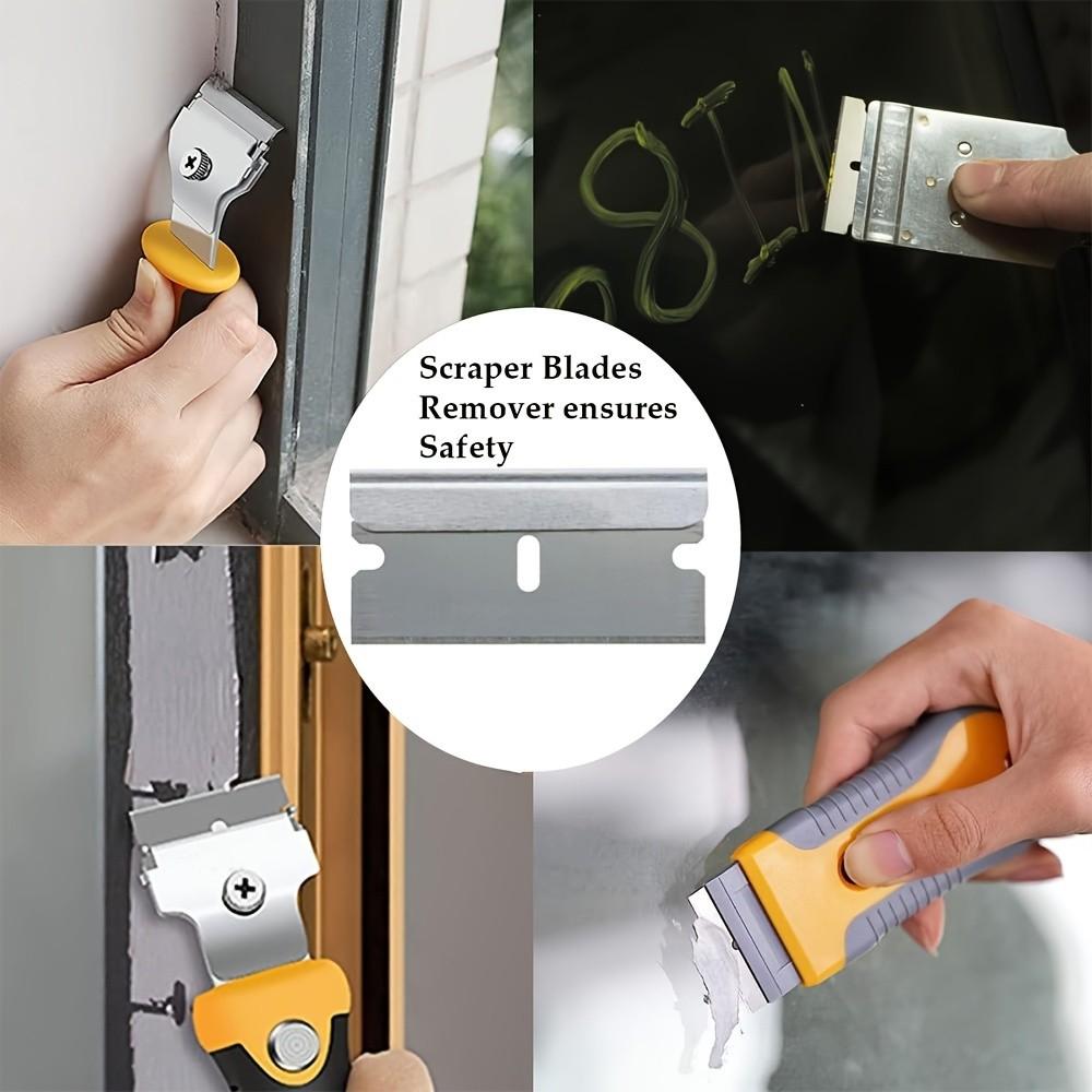 10/30/100 Piece Razor Blade Scraper, Metal Glass Adhesive Cleaner, Carbon Steel Replacement Blades, Car Film Removal Tool, Car Film Stripping