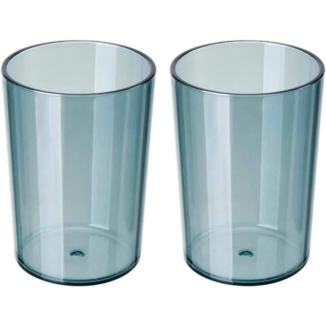 2 Pcs Clear Plastic Toothbrush Holder, Bathroom Cups, Tumbler Cups, 9 Oz
