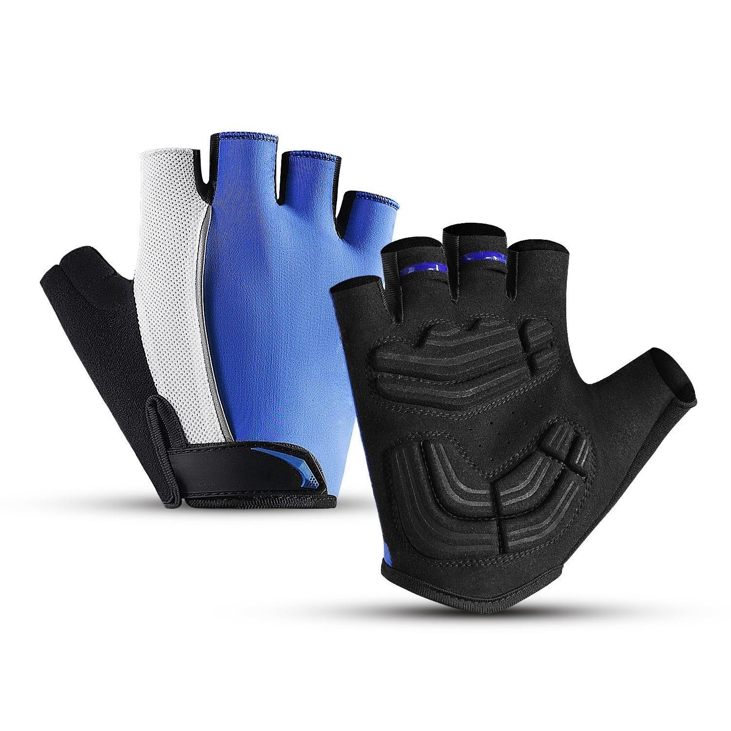 Gym Half-Finger Breathable Workout Gloves for Men & Women, Padded Weight Lifting Gloves with Wrist Wraps Support, Full Palm Protection for Gym Training, Fitness & Strength Exercise