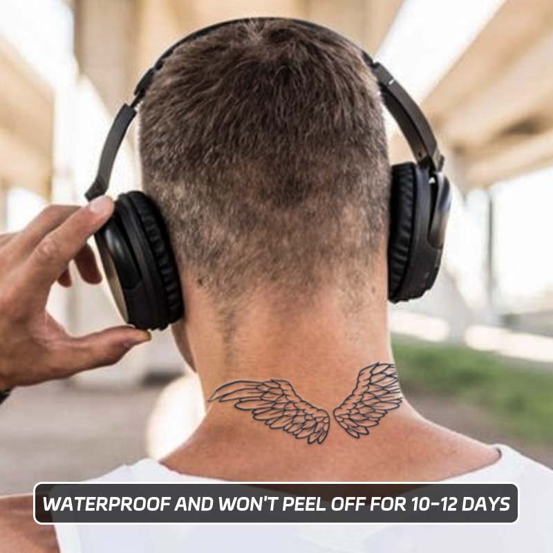 Durable waterproof, can last for one to two weeks, charming wing pattern temporary tattoo stickers, non reflective fake tattoos