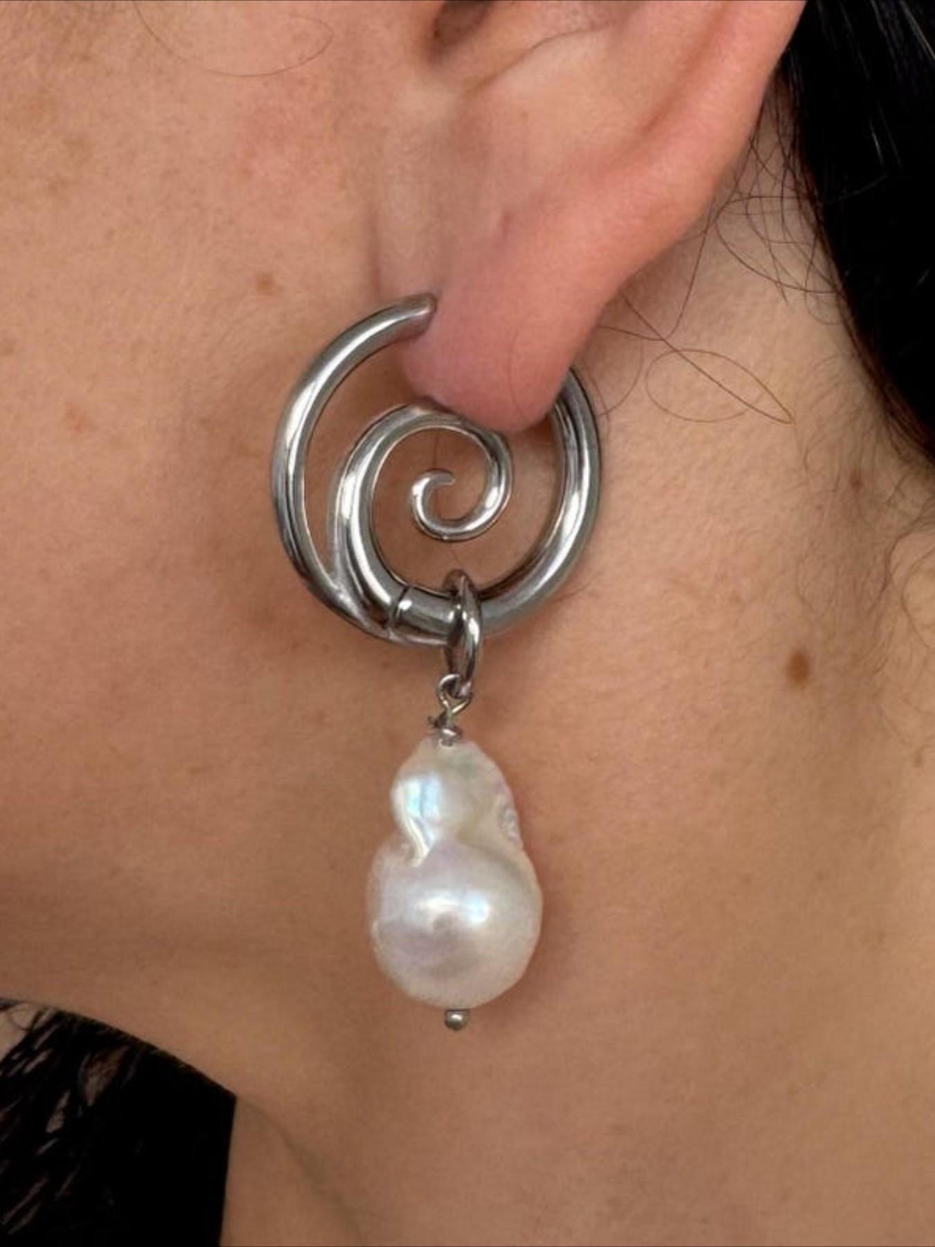 Fashion Geometric Spiral Circle Earrings, Simple Design Women Daily Commute Versatile Party Metal Earrings, Elegant Minimalist Earrings, Smooth Surface