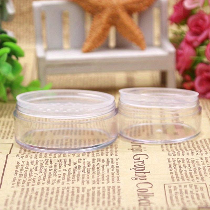 50g Plastic Loose Powder Jar With Sifter Empty Cosmetic Container Black Matte Cap Makeup Compact Portable Loose Powder Box