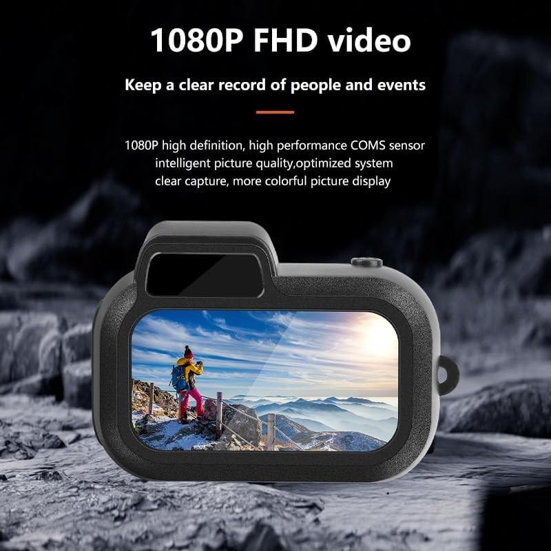 HD 1080P Mini Camera Y3000 Retro Keychain Camera, 0.96 Inch HD Screen, Long Battery Life, Includes 8GB TF Memory Card