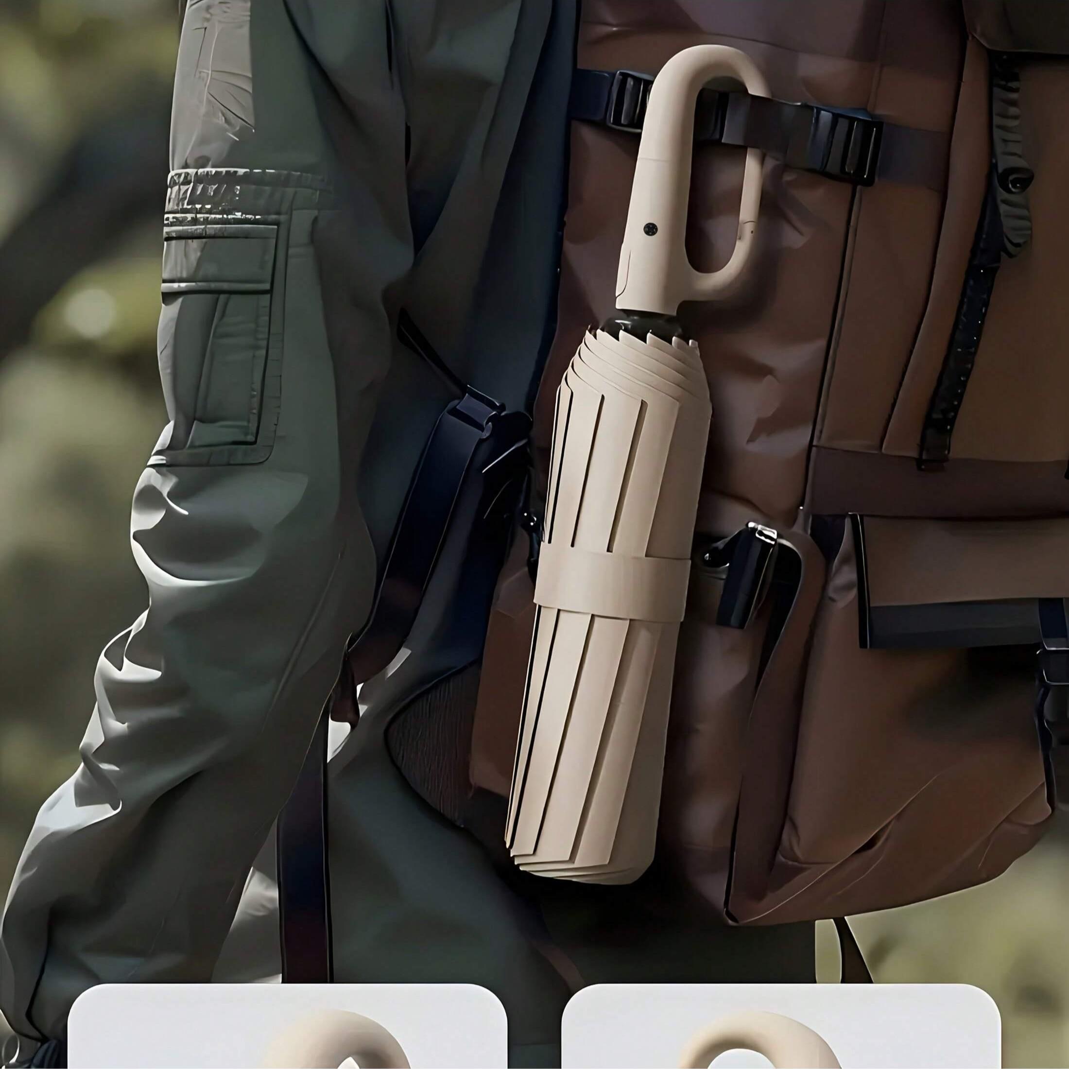 1 automatic opening and closing heavy-duty 12 bone windproof umbrella, dual windproof design - automatic button operation, all-weather waterproof and windproof, with handle, sturdy iron frame, foldable storage