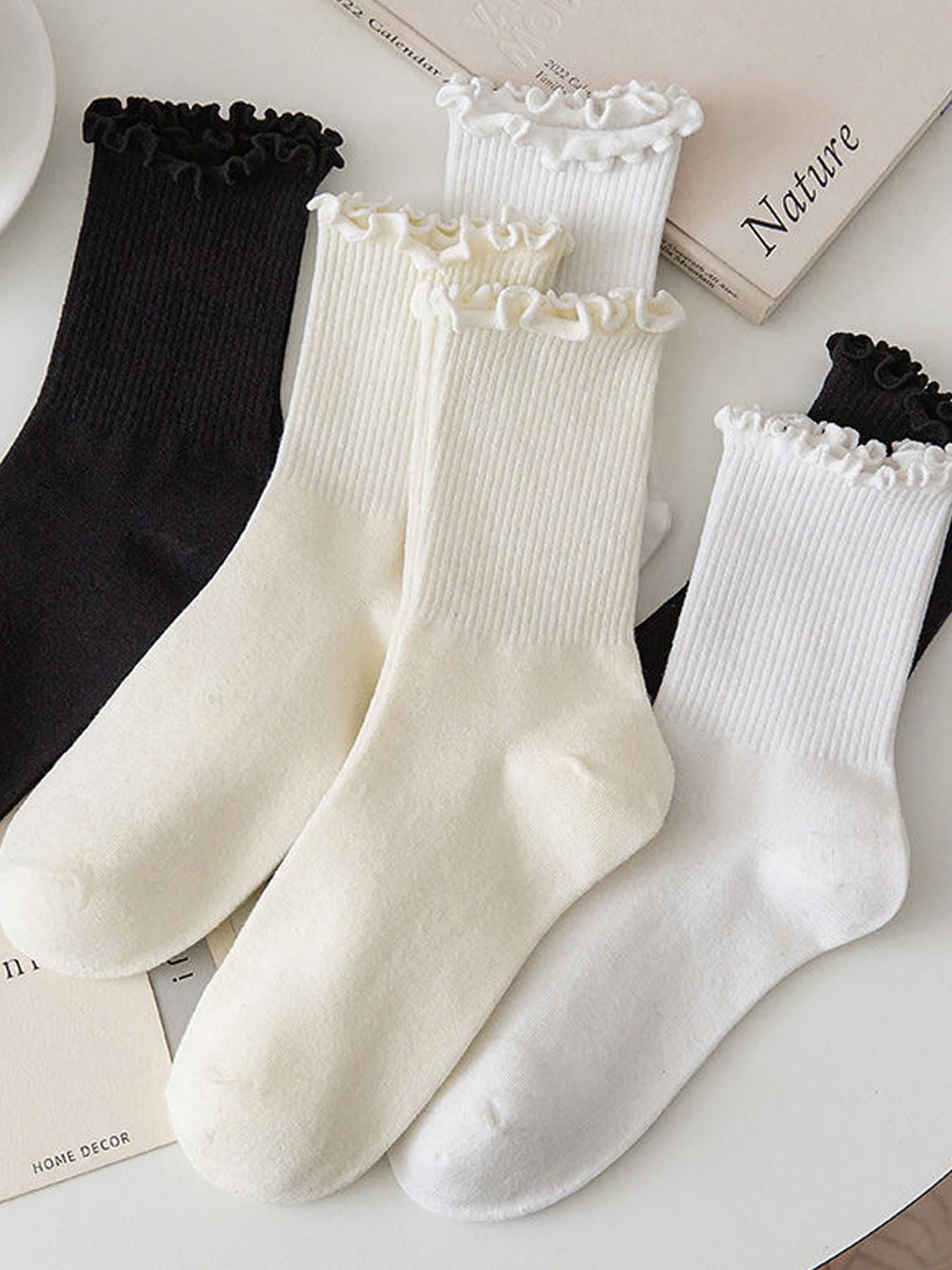 6 Pairs of Ruffle Socks for Women, Cute Ruffle Ankle Socks for Spring 6 Pairs of Ruffle Socks for Women, Cute Ruffle Ankle Socks for Spring