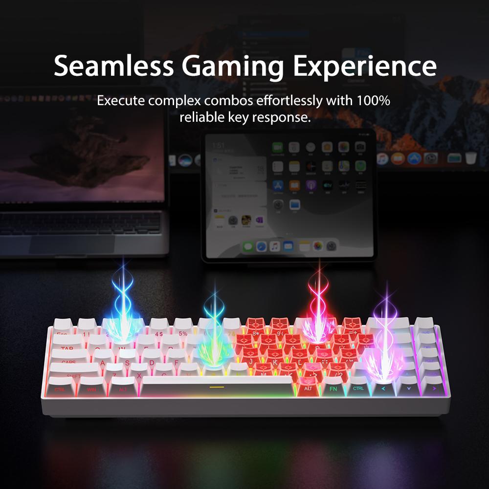ZIFRIEND TK68 Mechanical Mini 60% Keyboard 68 Keys Layout