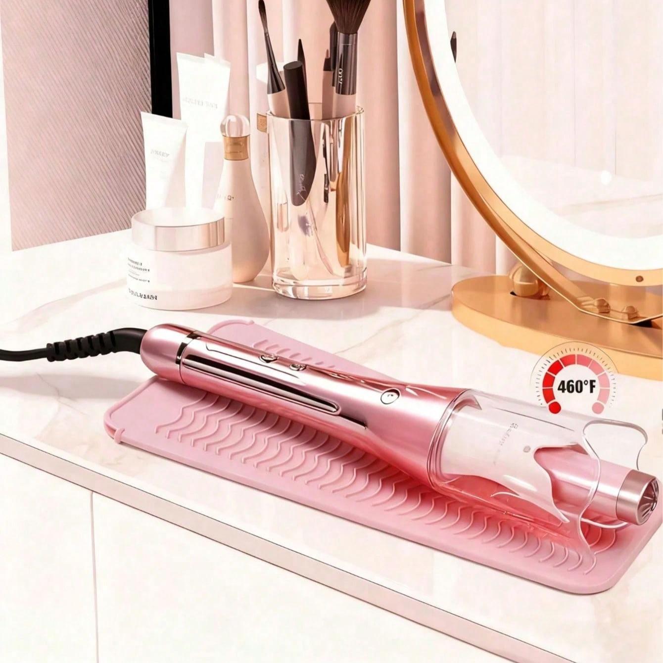 Organic Silicone Heat-Resistant Pad, Hair Straightener Storage Bag, Mini Iron Pouch, Curling Wand Holder, Travel Makeup Brush Rack