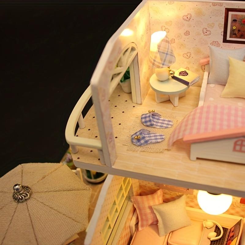 Handmade DIY Wood Craft Kit, 1 Count 3D Creative Assembly Wooden House Model, Birthday Gift, Gift