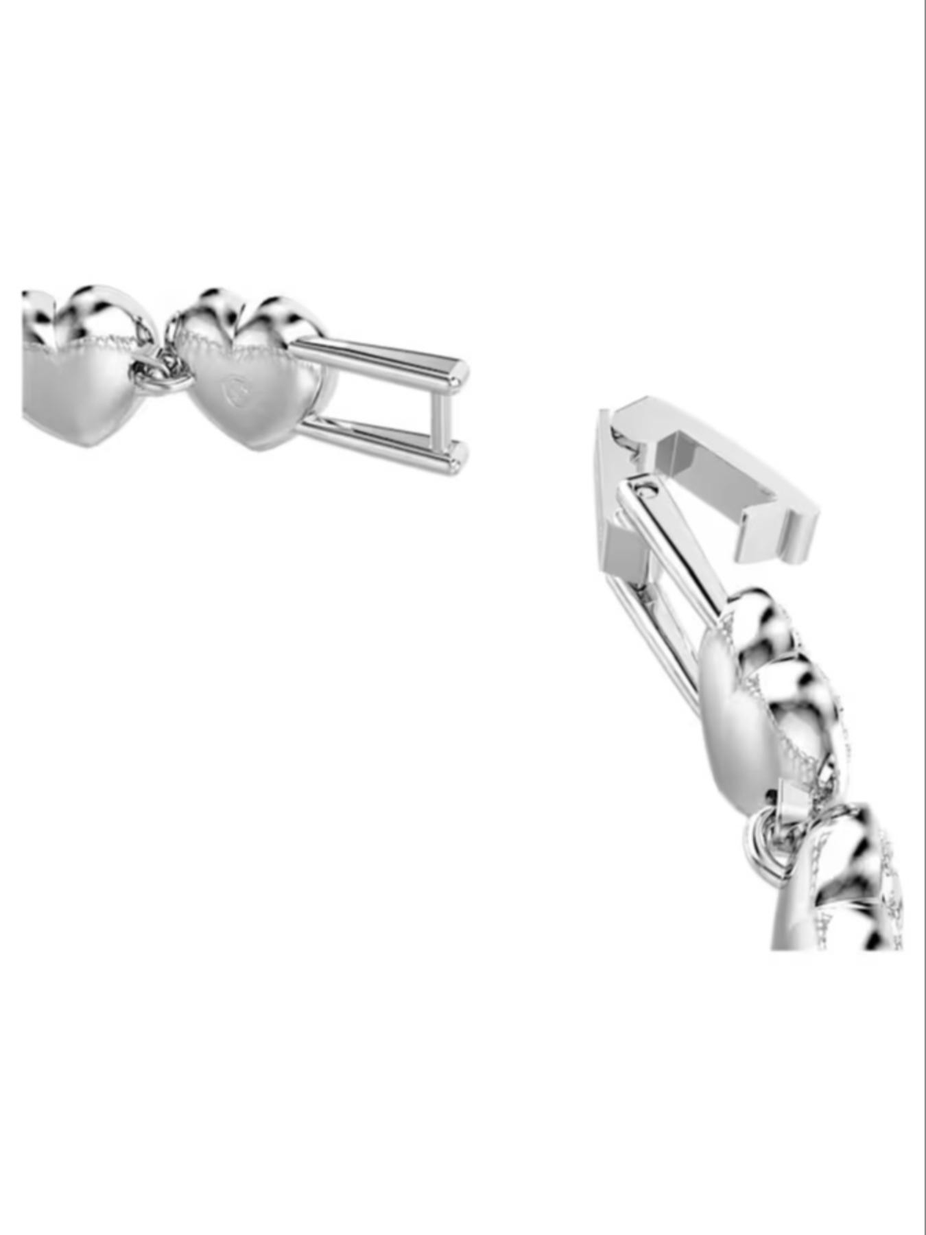 2026 Fashion Jewelry New Arrival Heart Design Bracelet, Exquisite Trendy Bracelet, Sparkling High-Quality Tennis Ball Plated Silver Chain, Luxury Holiday Gift for Women, Heart Bracelets