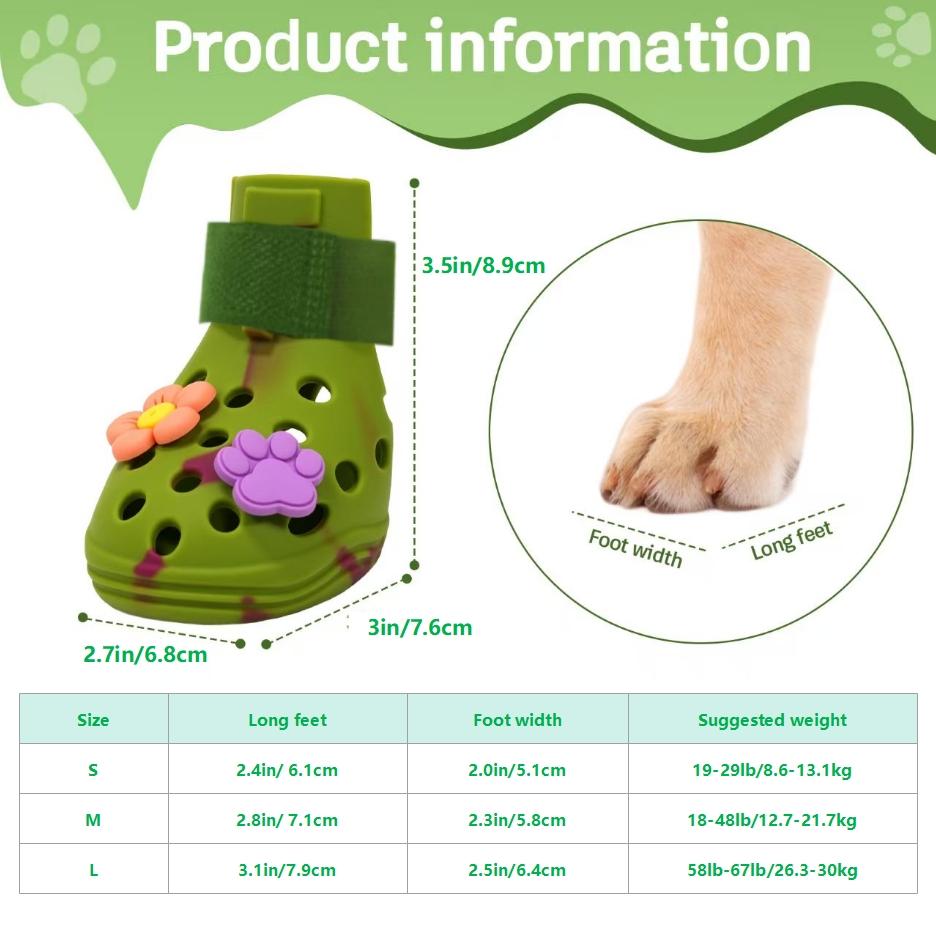 4 Pairs Fashion Pet Dog Shoes, Breathable, Anti-Slip Silicone Boots, Soft Sole, Protective Paw Coating, Suitable for Indoor/outdoor Use