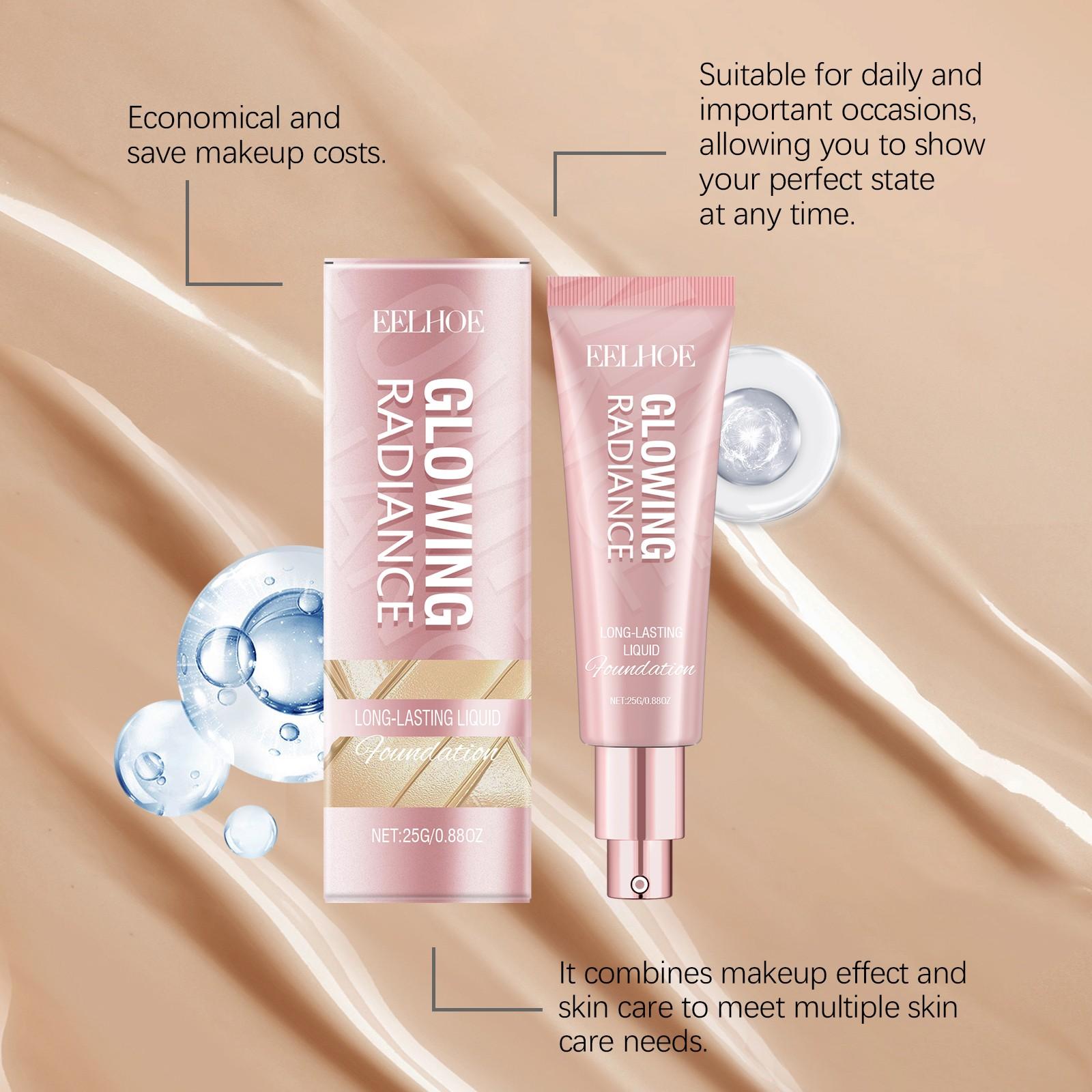 EELHOE Lightweight Long-Lasting Foundation Coverage, Non-Fading, Moisturizing & Refreshing