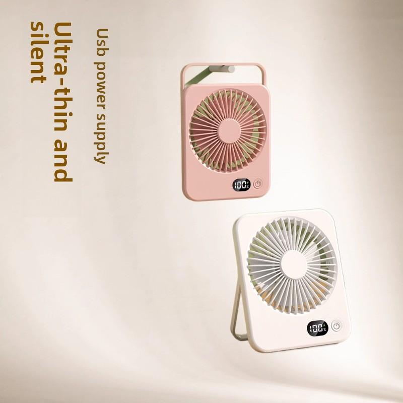 Portable USB Rechargeable Desk Fan - Quiet, Compact, Adjustable, Wall-Mountable, Flexible, USB Port, Dual Power Modes, Long Runtime, Sleep Aid for Dorm Use, Ideal for Bedroom Nightstands, Office Counters, Portable Usb Rechargeable Desk Fans
