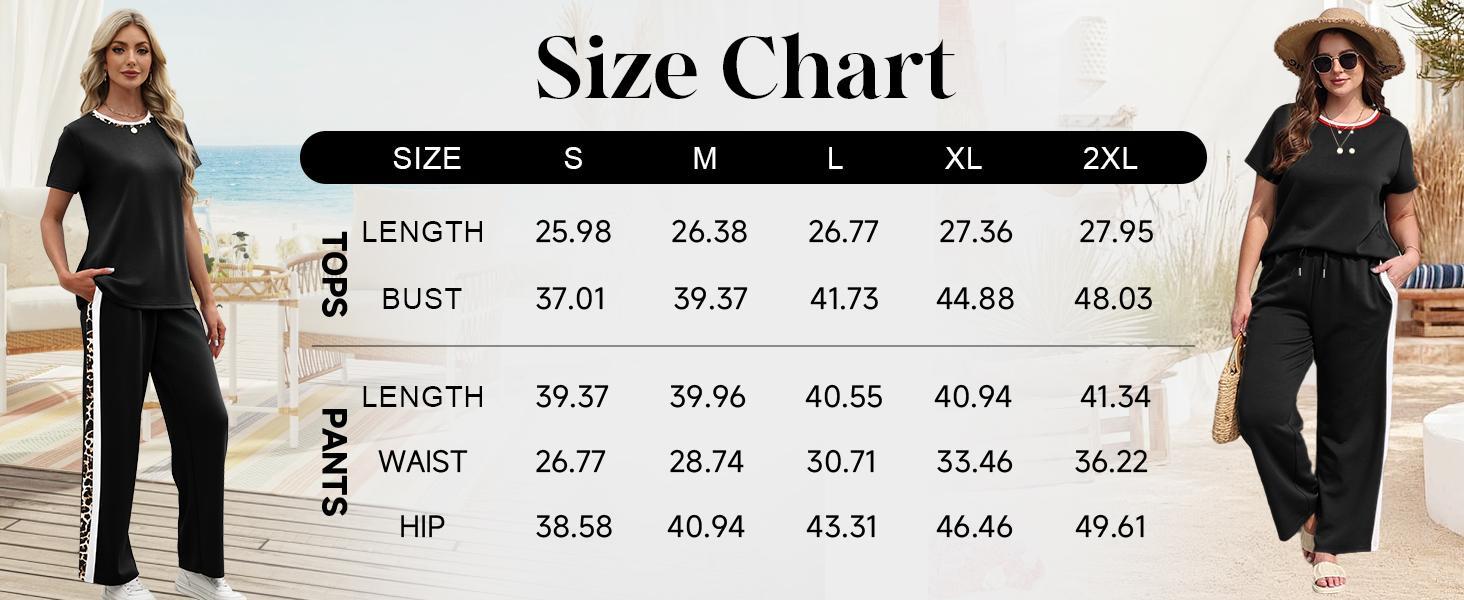 OFEEFAN 2 Piece Lounge Sets for Women Matching Set Summer Outfits Short Sleeve Tops Wide Leg Pants with Pockets OFEEFAN 2 Piece Lounge Sets for Women Matching Set Summer Outfits Short Sleeve Tops Wide Leg Pants with Pockets