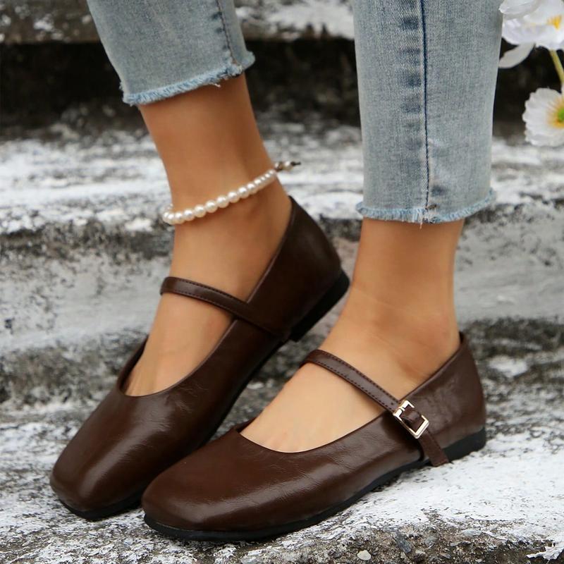 Womens Square Toe Ballet Flats Comfortable Shoes Dressy Casual Slip-On Ballerina Walking Flat Shoe