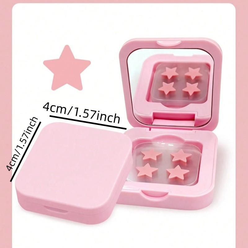 Compact Mirror Case Star Acne Patch Disposable Colorful Hydrocolloid Pimple Patch Absorbs Fluids Speeds Healing Invisible Adhesive Cute Star Shape Daily Breakout Helper Acne Spot Patches
