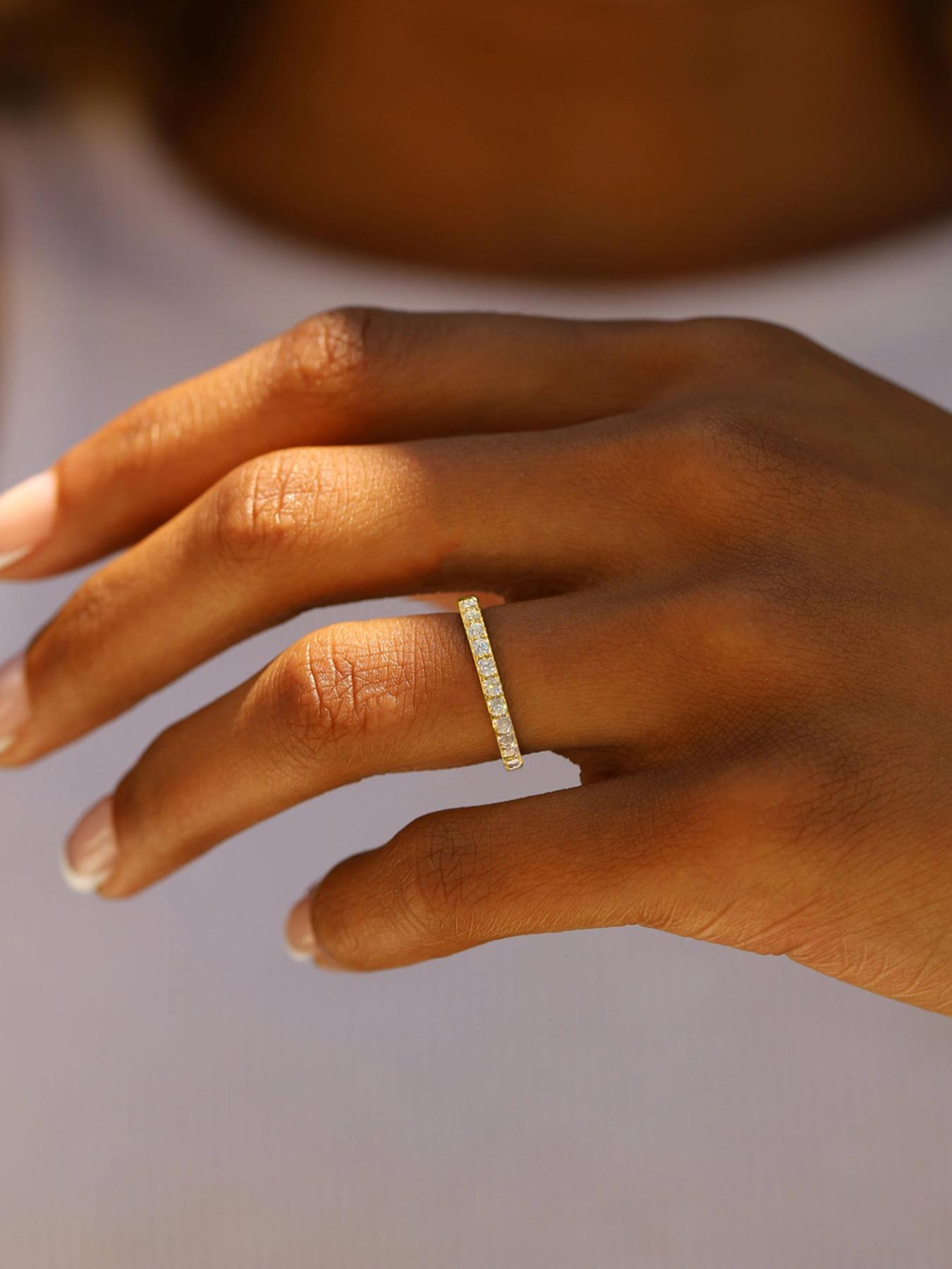 S925 Sterling Silver Synthetic Moissanite Engagement Ring, Fashionable Engagement Ring for Women, Trendy All-match & Exquisite Jewelry for Birthday Gift