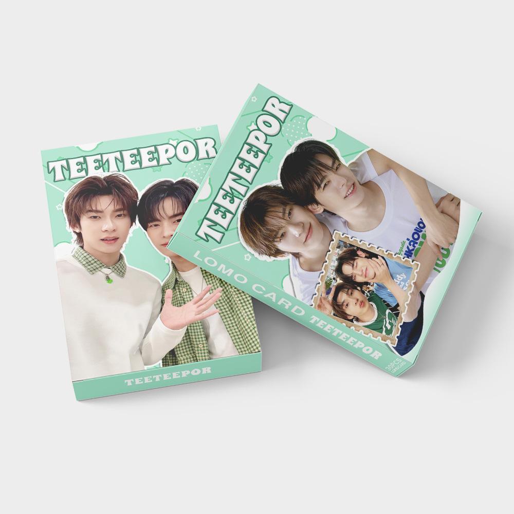 30Pcs/Set Thai BL Couple TEETEEPOR Double Sided Lomo Cards TeeTee × Por HD Print Photo Cards for Fans Collection & Gift
