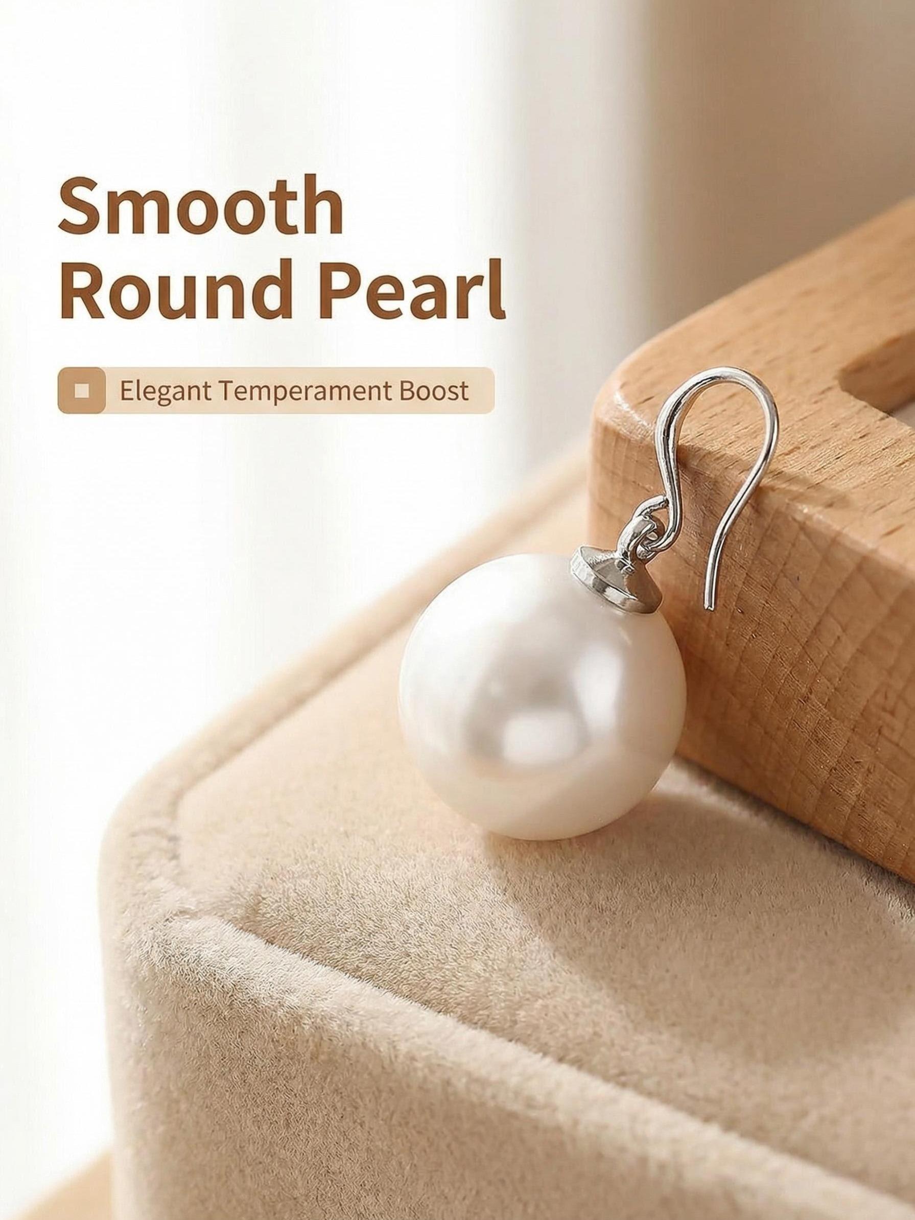 Elegant Large Pearl Earrings, Minimalist Style, High-End Fashion Jewelry, Bold and Chic Ear Accessories, Perfect for Any Occasion