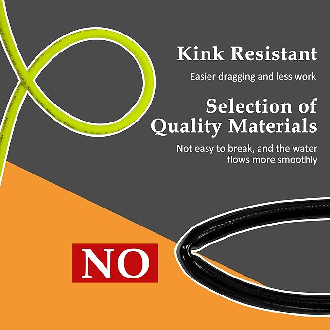 M MINGLE Pressure Washer Hose 100 FT x 1/4" - Replacement Power Wash Hose with Quick Connect Kits - High Pressure Hose with M22 14mm Fittings - 3600PSI，Christmas gifts