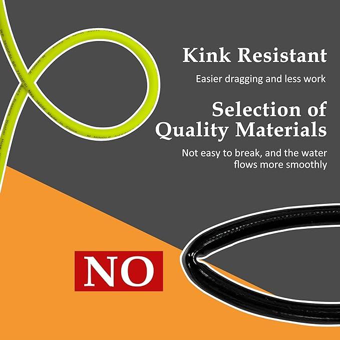 M MINGLE Pressure Washer Hose 100 FT x 1/4" - Replacement Power Wash Hose with Quick Connect Kits - High Pressure Hose with M22 14mm Fittings - 3600PSI，Christmas gifts