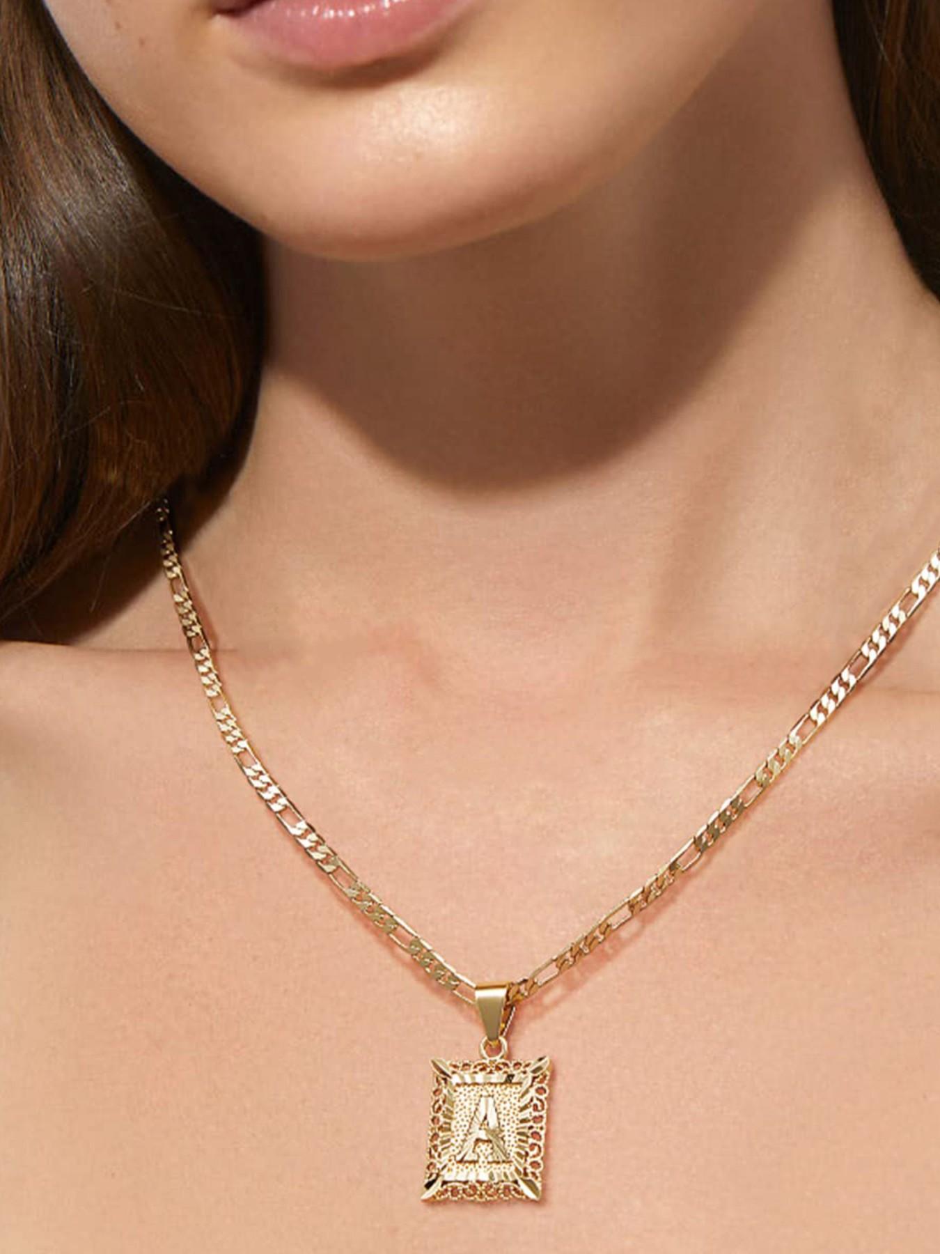 Initial Letter Pendant Necklace, Unisex Initial Jewelry, Unique Gift for Graduation, Fashionable Statement Piece, A-Z Letters Available