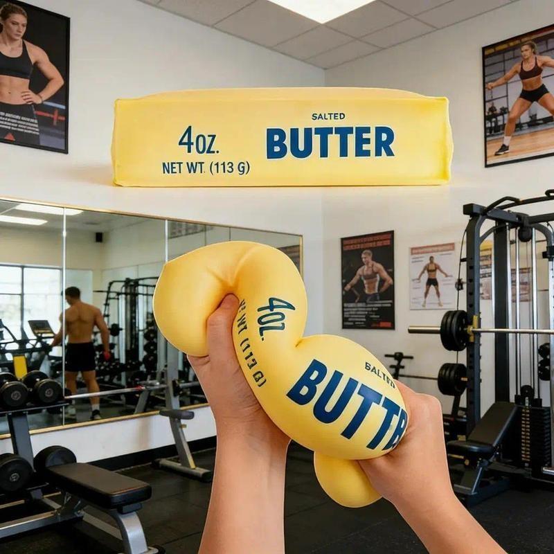 Brand-new ultra-soft, slow-rebound butter stick-shaped stress reliever—a unique and fun stress-relief toy modeled after real food. The dumpling-shaped design is ultra-soft.
