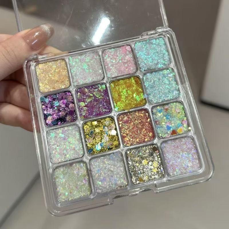 Get the Spotlight! Diamond Sparkle Eyeshadow Palette ✨ | 16 Dreamy Glitter Shades | Stage & Rave-Ready Looks! (Limited Edition!) #GlitterEyeshadowPalette #RaveMakeup #StageMakeup
