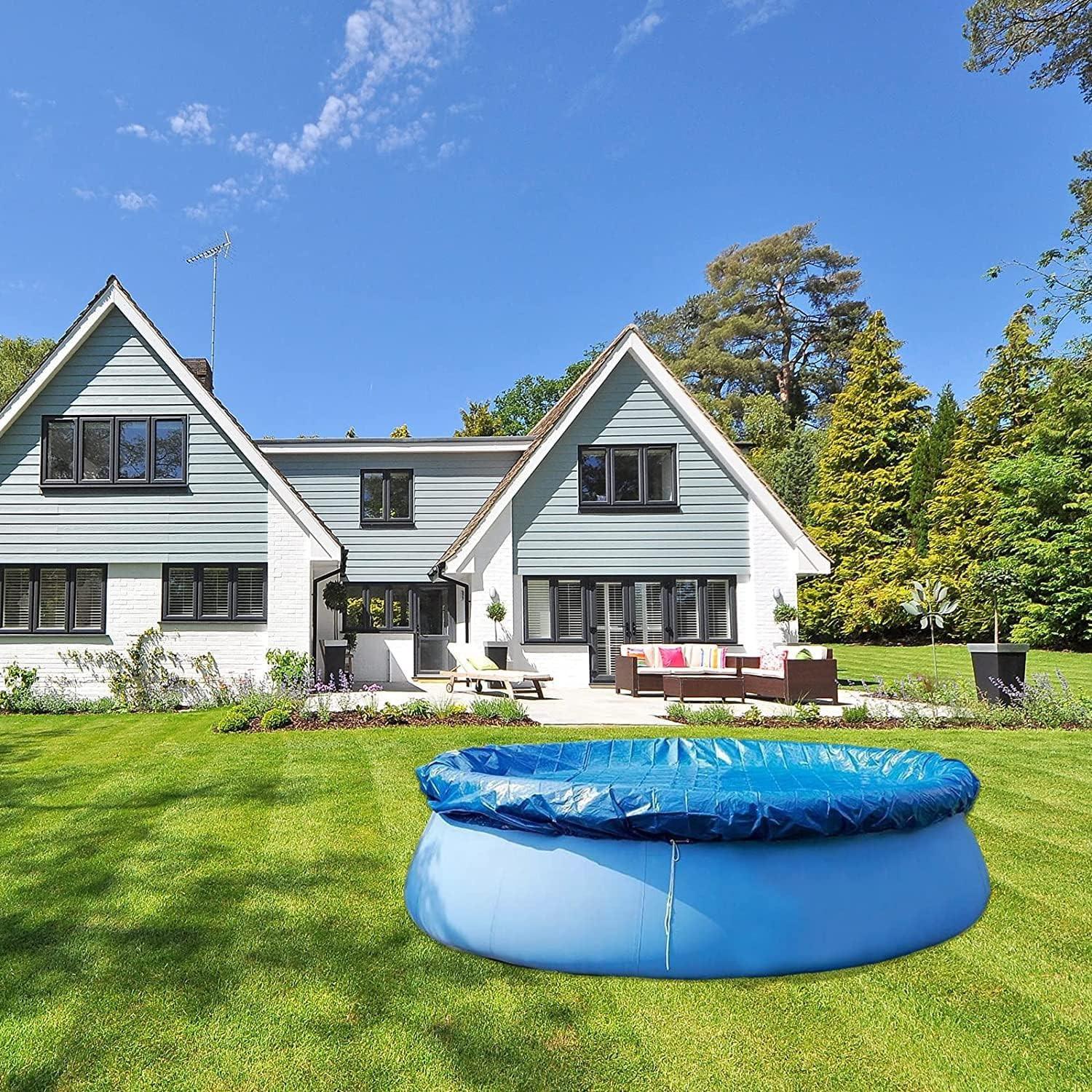 120-Inch Round Pool Cover, Solar Pool Cover for Inflatable Pools, Massage Bathtub Pool Cover, Ideal for Outdoor Use