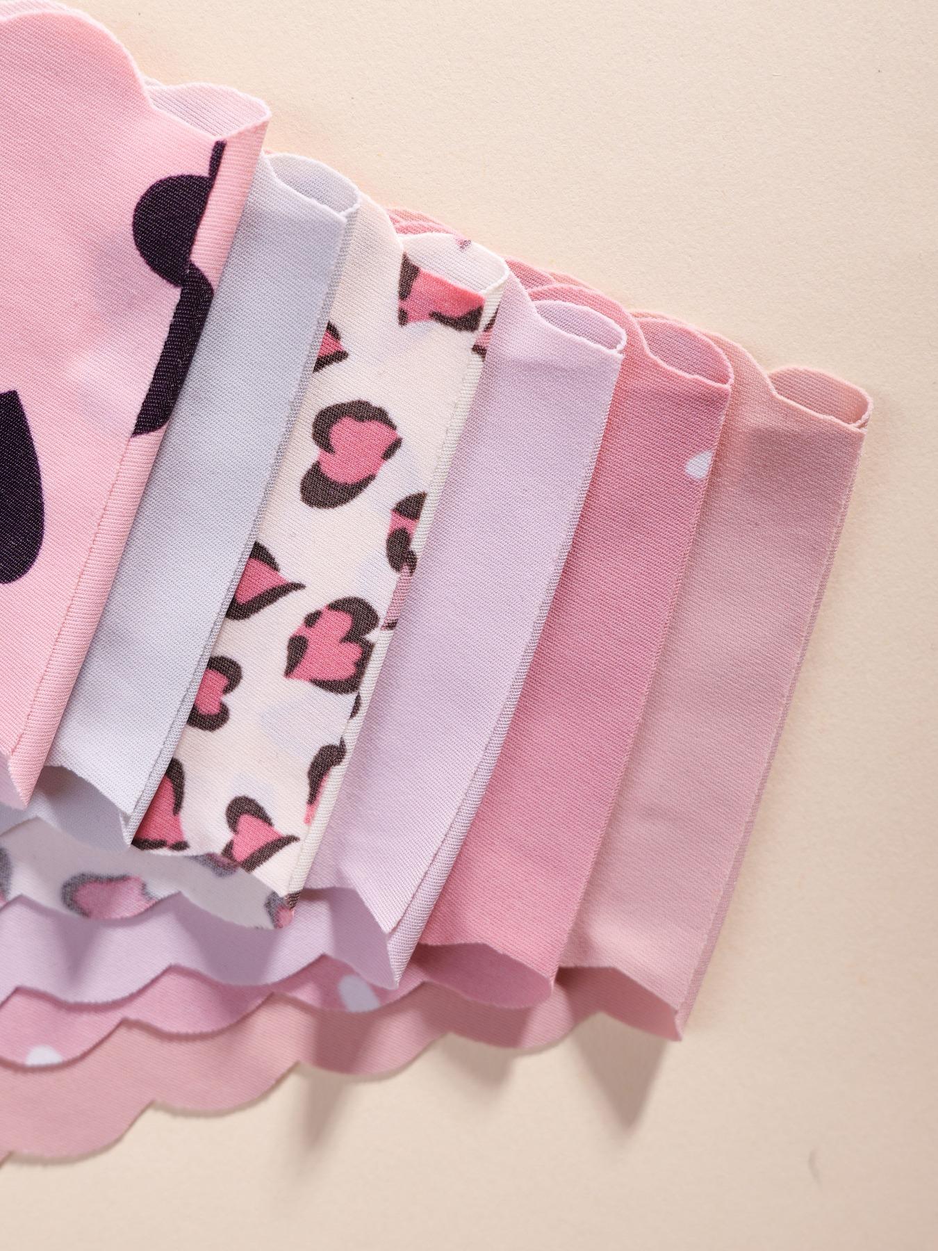 Women's Heart Pattern Panties, Fitted & Plain Design, Breathable Lightweight Comfort Underwear, All-Season Wear, Ideal for Daily Use, Breathable Knicker