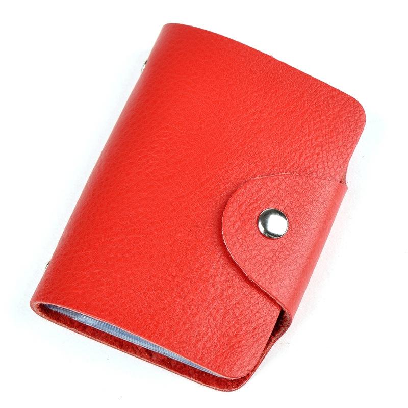 Waterproof Card Case Wallet with 24 Clear Slots, 1 Count Business Card Organizer Holder with Snap Closure, Desk Accessory for Home & Office, Office Accessories, Card Storage Card Carrying Holder
